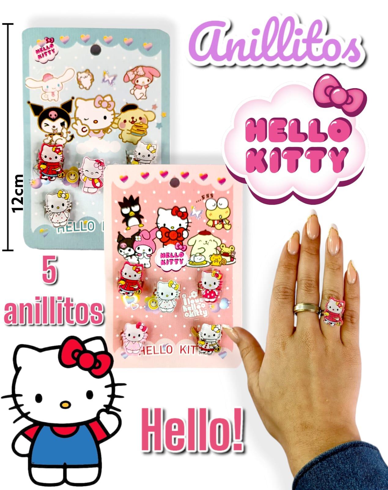 Anillitos Hello Kitty ( 5 Anillitos) 12cm